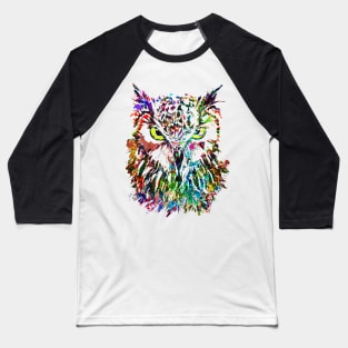 Colorful Owl - Owlet Beautiful Eyes Baseball T-Shirt